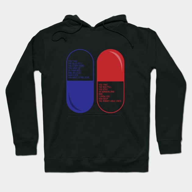 Red pill Blue Pill Hoodie by StudioInfinito